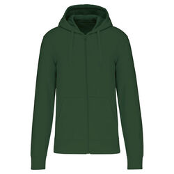 Sweat-shirt full zip &agrave; capuche K4030 FOREST GREEN