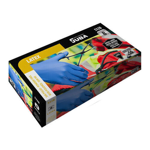 Gants chimie - Usage court LATEX NON POUDR&Eacute;S